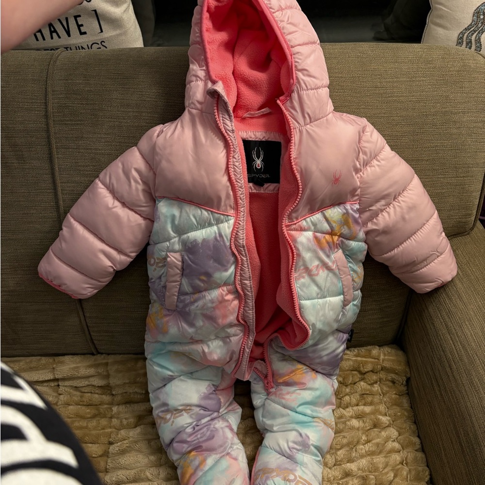 Spyder Pink Fleece Baby Snowsuit